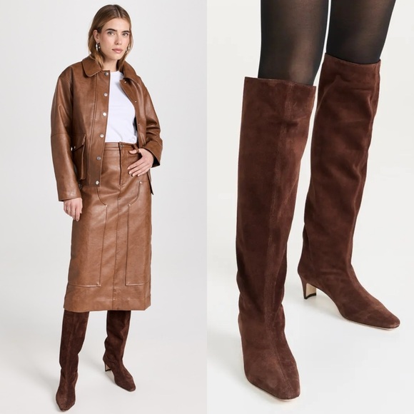 STAUD Shoes - NEW NIB STAUD Wally Over The Knee Boots In Mahogany Brown Suede